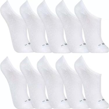 Imagem de Kit 10 Pares Meias Lupo Algodão Masculina Feminina Sapatilha Cano Curt