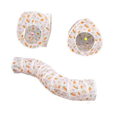 Imagem de IEUDNS 3x Tubo de túnel para gatos, brinquedo interativo para animais de estimação, túnel de brincar, tenda para gatos de interior