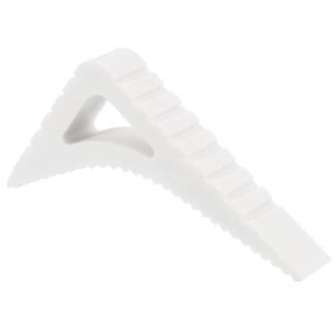 Imagem de 1 batente de porta para parte inferior da porta, batentes de porta de 2,1 cm, cunha de rolha de porta de borracha, batentes de porta de janela resistentes empilháveis, branco