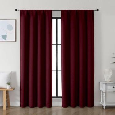 Imagem de Cortinas Simplebrand Ava Burgundy Blackout 102x183 cm 2 painéis