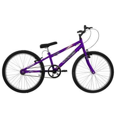 Imagem de Bicicleta de Passeio Ultra Bikes Esporte Rebaixada Aro 24 Reforçada Freio V-Brake Sem Marcha Lilás
