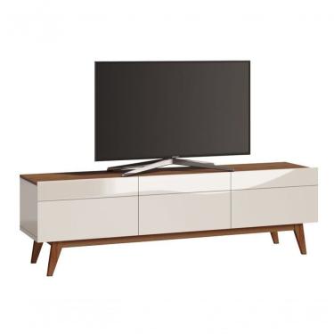 Imagem de Rack Classic 3g 1.8 Off White Com Freijó - Imcal Móveis