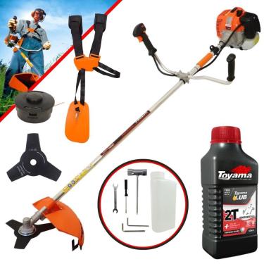 Imagem de Roçadeira Profissional Lateral Vulcan Vr620h À Gasolina 2 Tempos 62cc 3hp + Óleo Toyama Fg50 500ml 2t