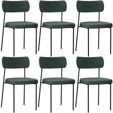Imagem de Kit 06 Cadeiras Sala De Jantar L02 Verde