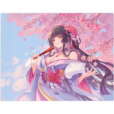 Imagem de KIBU Gear OHKA Glass Gaming Mouse Pad XL (490 × 420 mm) – Superfície de vidro temperado 9H de 3 mm de espessura com microgravura, borda arredondada 2,5D, base de silicone antiderrapante, suave e