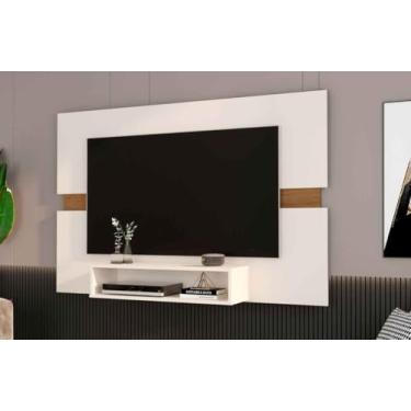 Imagem de Painél Suspenso Eccos para TV 50 Polegadas com Nicho e Regua central Vesátil. (Off/Nature)