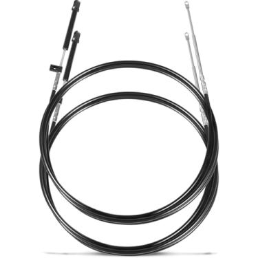 Imagem de Camoo 2 peças de cabos de aceleração e câmbio de barco Gen1/Gen2 adequados para motor de popa Mercury MerCruiser Marine Force, substitui a peça-CCC179xx/CC189xx (geração 2, 15 pés)