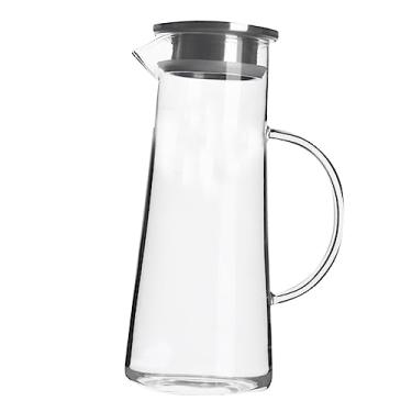 Imagem de Large Capacity Glass Water Pitcher Lid Heat Resistant Beverage Jug for Home Kitchen for Tea Juice and Cold Brew 2.5L Capacity