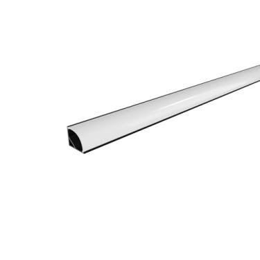 Imagem de Perfil Led 16x16mm Sobrepor Canto Curvo Preto 2m - Elgin