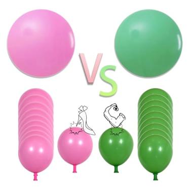 Imagem de Wicked Balões de látex Pop Racing Party Balloons, 91,4 cm e 30,5 cm, rosa e verde, 26 peças, jogos de balões de desafio para aniversário, Natal, festa de Halloween