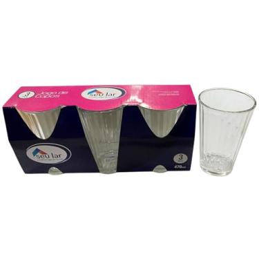 Imagem de COPO DE VIDRO 470 ML KIT C/3 UNID SEU LAR