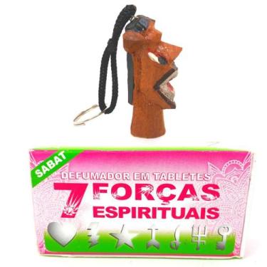Imagem de Defumador Espiritual Tablete 7 Forças Espirituais Limpeza Defumação Ca