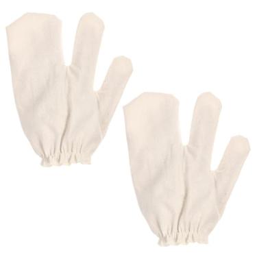 Imagem de Luvas de escovação de massagem, 19 x 20 cm, 100% seda crua, com pulseira elástica, luvas de escova de massagem a seco para esfoliar a pele, reduzir cicatrizes de acne, massageador de celulite, remover