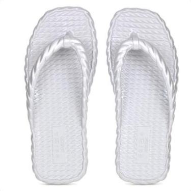 Imagem de Chinelo Brizza Arezzo EVA Bico Quadrado Prata - Feminino-Feminino