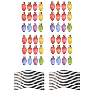 Imagem de Generic Ímãs de Luz Reflexiva Multicolorida Decorações Em Forma de Lâmpada Conjunto para Geladeira de Carro - Fácil de Aplicar Acento Festivo (#6)
