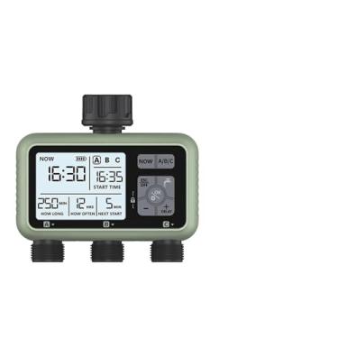 Imagem de Temporizador de água de 3 zonas, plano de irrigação independente para jardim, gramado, irrigação automática por gotejamento acionado por bateria (Tipo-B)