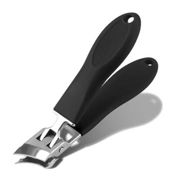Imagem de Cortadores de unhas anti-respingos, grandes, espessos, rígidos, especiais, alicates diagonais, tesouras de unhas, ferramentas de manicure domésticas (preto)