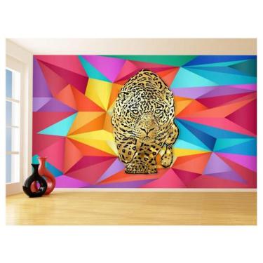 Imagem de Papel De Parede 3D Animais Pop Art Onça Pintada 3,5M Pxa90 - Você Deco