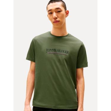 Imagem de Camiseta Tommy Hilfiger Masculina Brand Love Big Verde Militar-Masculino