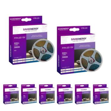 Imagem de 8 Fita LED 12V 6,5W/m 3000K 5m 60LEDs/m IP20 Save Energy