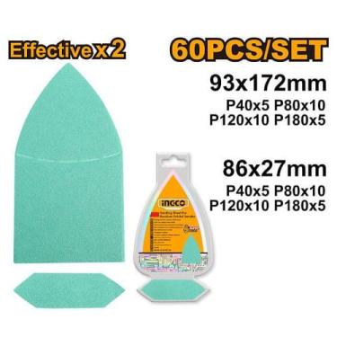 Imagem de Jogo de Lixa Lixadeira Delta com 60 Peças INGCO