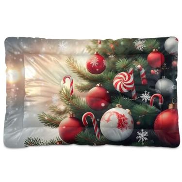 Imagem de SEHANY Cama de Natal bola para cães e gatos com fundo antiderrapante, cama de canil, colchão macio para animais de estimação, lavável, almofada de cama para cães pequenos, médios e grandes, gatos, 91