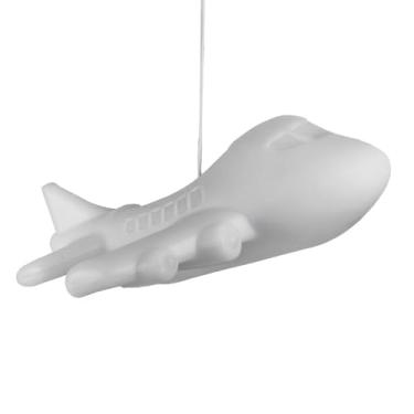 Imagem de Fun Light Luminária Pendente Avião Infantil, Plástico Polietileno, Bivolt 110/220V, 17,5x39x47,5cm, Cabo 1,5m, LED até 10W