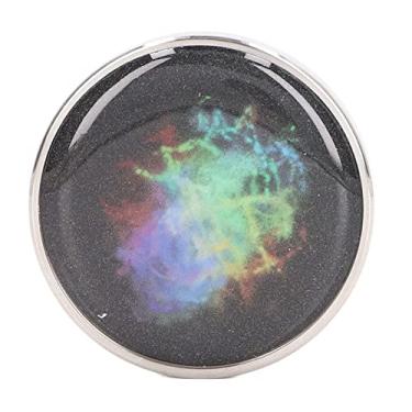 Imagem de Fafeicy Estrela de Mesa de Brinquedo Giroscópio Giratório de Aço Inoxidável Com Foto de Espaço Holográfico para Alívio de Estresse e Criatividade, Brinquedo de Mesa Portátil de 1,5 Polegadas para