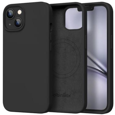 Imagem de GolbinBox Capa magnética para iPhone 15, compatível com MagSafe, [forro de microfibra macio antiarranhões], capa protetora de silicone líquido fino à prova de choque para iPhone 15 de 6,1 polegadas