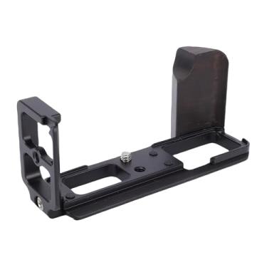 Imagem de Yunir Suporte Em Forma de L Punho de Madeira Com Placa de Liberação Rápida Adequada para Câmera PEN-F, Alça Ergonômica de Liga de Alumínio Blackwood Com Furos de Parafuso de 1/4 para