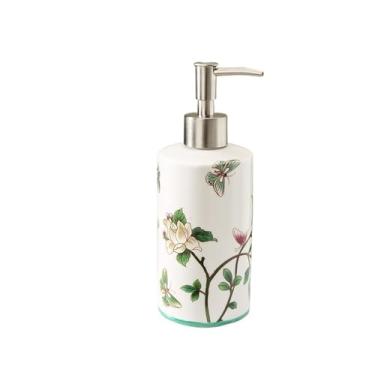 Imagem de Dispensador de sabão Elegante dispensador de sabonete líquido em cerâmica com bomba dosadora para shampoo, gel banho e loção hidratante