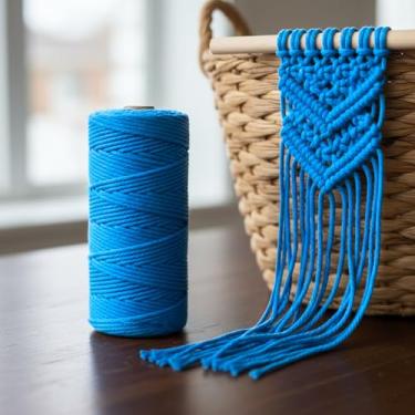 Imagem de Corda de macramê colorida de 3 mm x 109 jardas, barbante torcido para artesanato para pendurar na parede, decoração de casa, várias cores