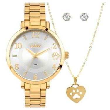 Imagem de Kit Relógio CONDOR Pet Feminino Dourado CO2035NKN/K4K-Feminino