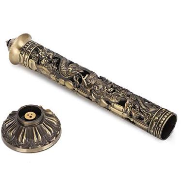 Imagem de Cryfokt Queimador de Incenso Tom de Bronze Dragão Phoenix Ornamentos Artesanais para Decoração de Sala de chá Em Casa Feitos de Cetim de Latão de, Galvanizado e Colorido