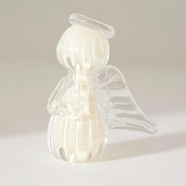 Imagem de Artigo Decoração Mini Anjo Uriel Cristal Murano Topázio 6cm Religioso Decorativo Enfeite Feito à Mão
