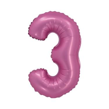 Imagem de BALAO CROMADO C/CANUDO 16" ROSA NUMERO 3