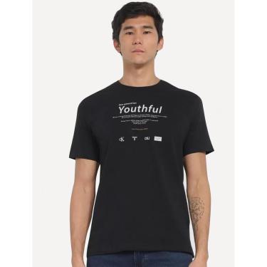 Imagem de Camiseta Calvin Klein Jeans Masculina Youthful Preta-Masculino