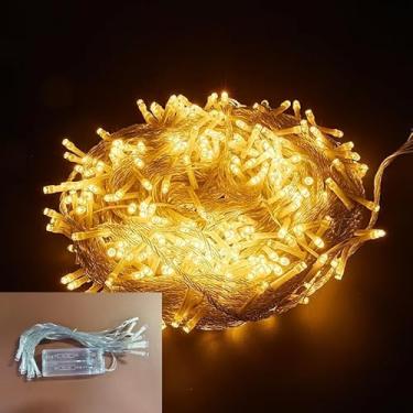 Imagem de Luzes de corda de Natal alimentadas por bateria, 3 m, 20 luzes de LED para decoração de jardim de festa de casamento (branco quente)