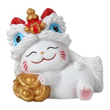 Imagem de Generic Miniatura de Gato da Sorte, Enfeite de Mesa, Peça Colecionável de Arte e Artesanato, Decoração para Painel de Carro, Mini Estátua para o Ano, Style D