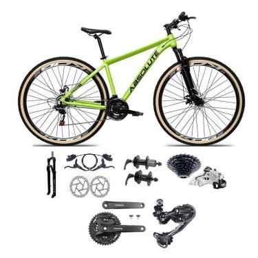 Imagem de Bicicleta Aro 29 Absolute Nero 5 Câmbios Shimano Deore-altus 27v Freio Hidráulico Garfo C-trava Verde Tam: 19