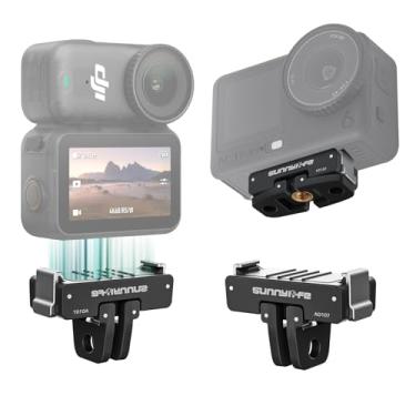Imagem de Sinyutia Suporte de liberação rápida para DJI Nano Osmo/Action 6, suporte de base adaptador magnético com orifício de parafuso de 1/10.2 cm e garras duplas dobráveis para tripé de bastão de selfie