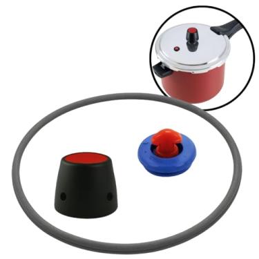Imagem de Kit Anel de Segurança Borracha + Válvula de Segurança + Peso 4,5-6Lts Para Panela De Pressão
