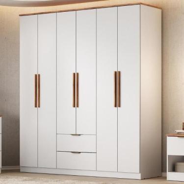 Imagem de Guarda Roupa Casal 6 Portas Milan Carraro Branco - MÓVEIS CARRARO