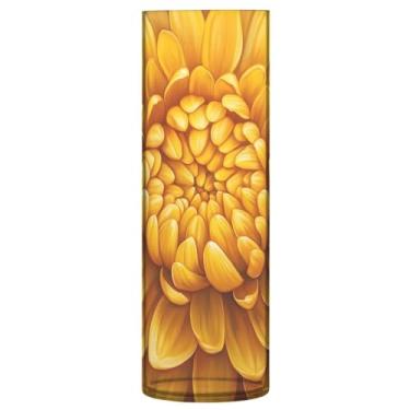 Imagem de JUZIHAI Vaso de flores de crisântemo para flores 9,9 cm x 30 cm cilindro de plástico moderno vaso de flores para centro de mesa de casamento decoração de casa