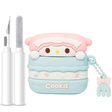 Imagem de Capa compatível com AirPods 4 2024 com kit de limpeza, desenho kawaii 3D para Apple AirPods 4ª geração 2024 fones de ouvido capa de silicone com chaveiro para mulheres e meninas (espelho)