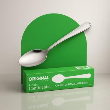 Imagem de Kit 24 Colheres De Mesa Premium Aço Inox Restaurante Buffet COR:CINZA 