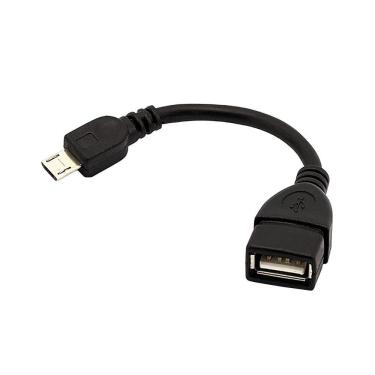 Imagem de Cabo Otg Micro Usb Macho Para Usb Femea 15cm