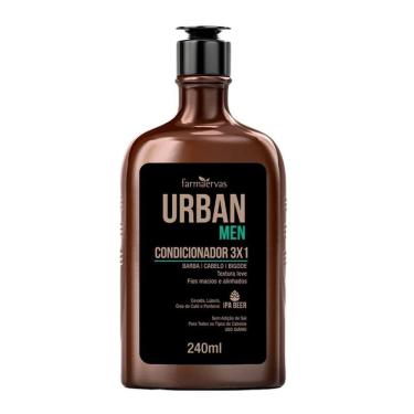Imagem de Kit Shampoo E Condicionador 3 Em 1 Barba Cabelo E Bigode Masculino 240ml Urban Men
