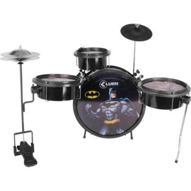 Imagem de Bateria Infantil Luen Batman Preto Fosco