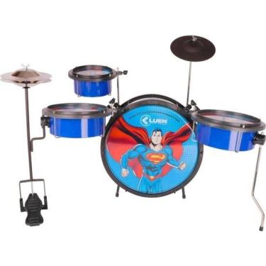 Imagem de Bateria Infantil Luen Superman Azul